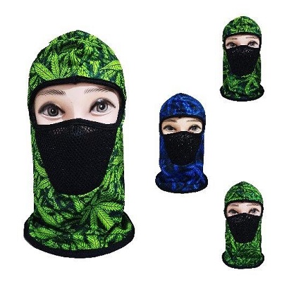 **Ninja Face Mask [Marijuana with Mesh Front]