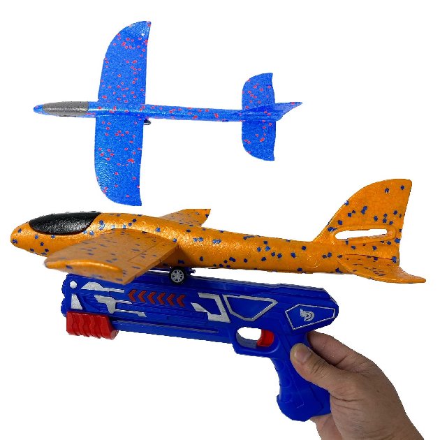 14'' Foam Glider Plane with Launcher Toy