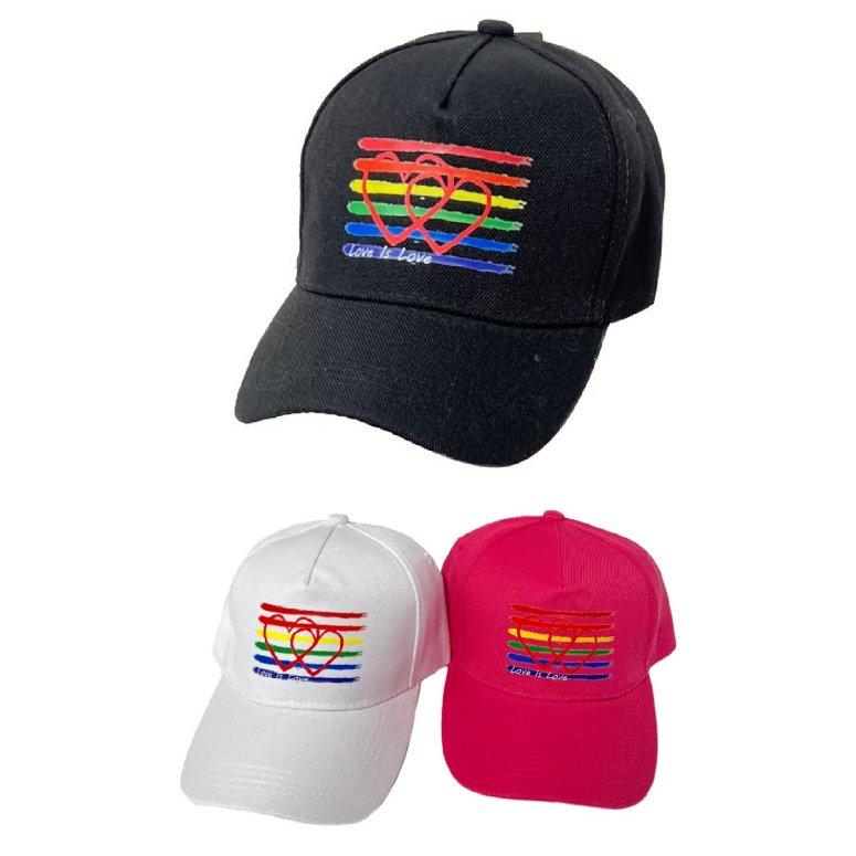 ..Pride Hat [Love is Love/Double Heart/RAINBOW] Screen Print
