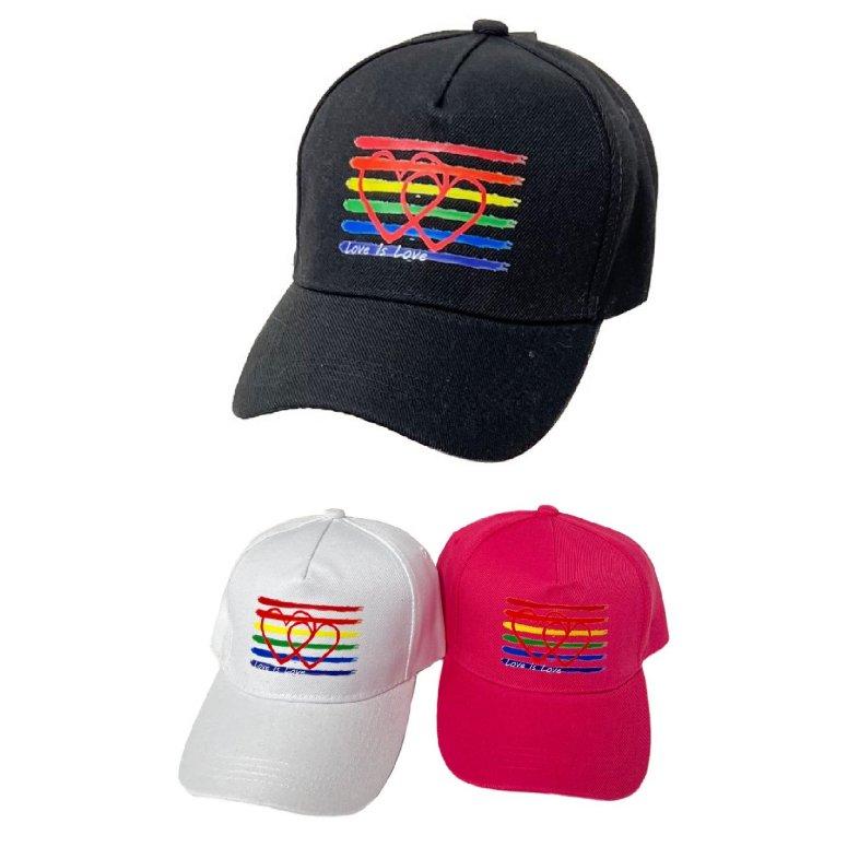 ..Pride Hat [Love is Love/Double Heart/Rainbow] Screen Print