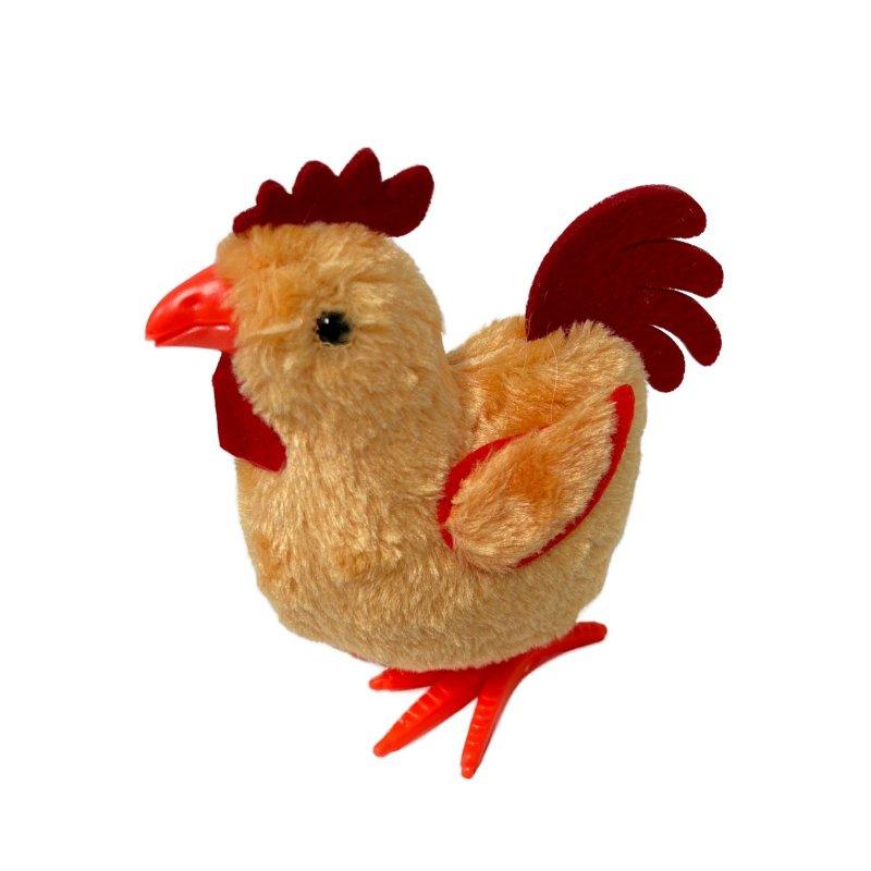 Wind-Up Plush Jumping Rooster Toy