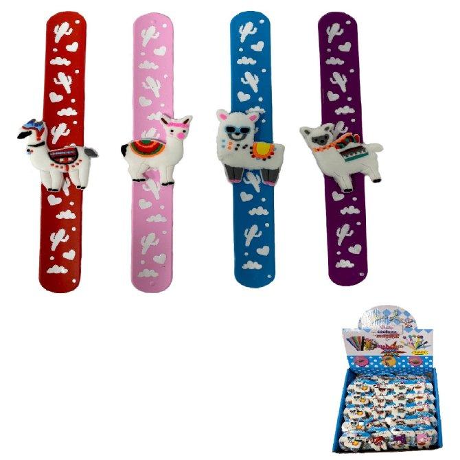 8.3'' Silicone Snap BAND BRACELET [Llamas]