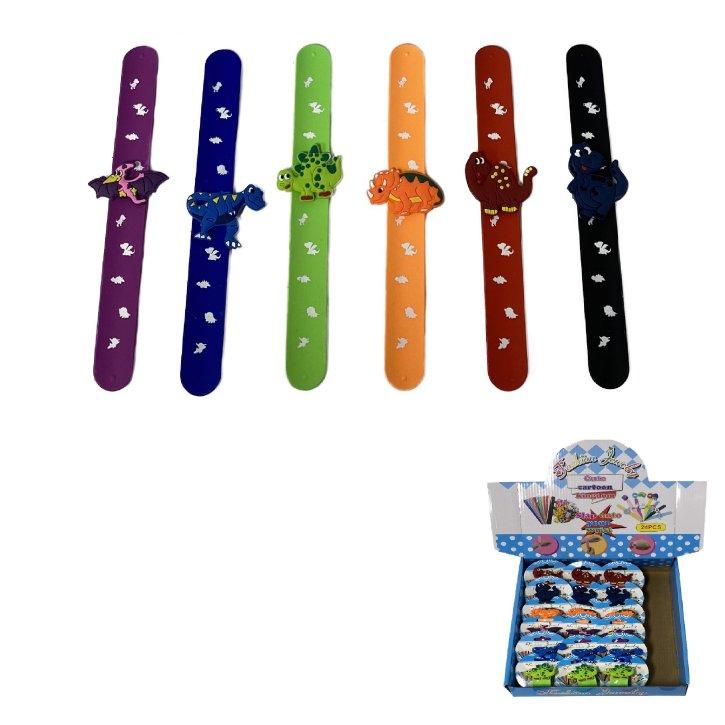 8.3'' Silicone Snap BAND BRACELET [Dinosaur]