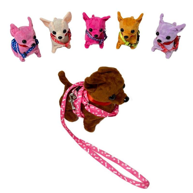 Barking and Walking Chihuahua Dog with Leash