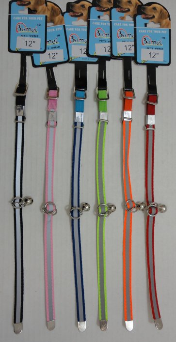 12'' Reflective Cat/DOG Collar with Bell