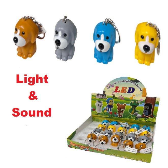 2'' Light Up Key Chain with Sound Effects [Dogs]