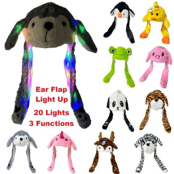 ##Plush HAT with Flapping Motion and 20 LED Lights [Assorted]