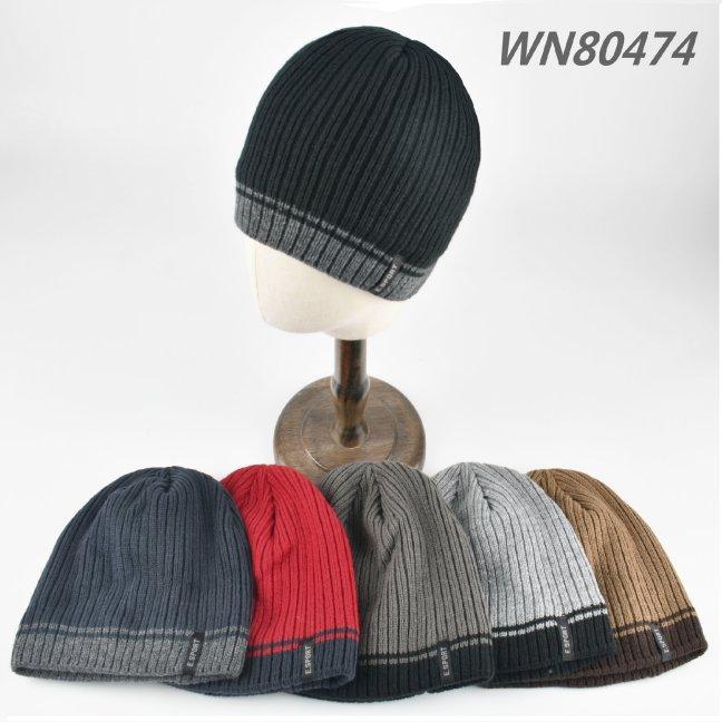 Plush-Lined Knit BEANIE [Ribbed Edge/Two-Tone]