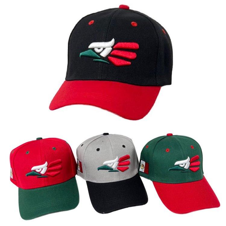 Mexico Eagle BASEBALL Hat with Flag