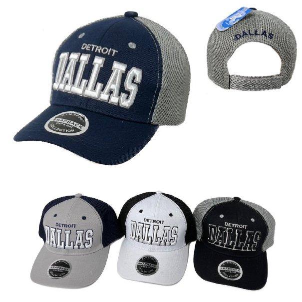 TYPO Air Mesh Back/Solid Front Ball CAP [DALLAS/DETROIT]