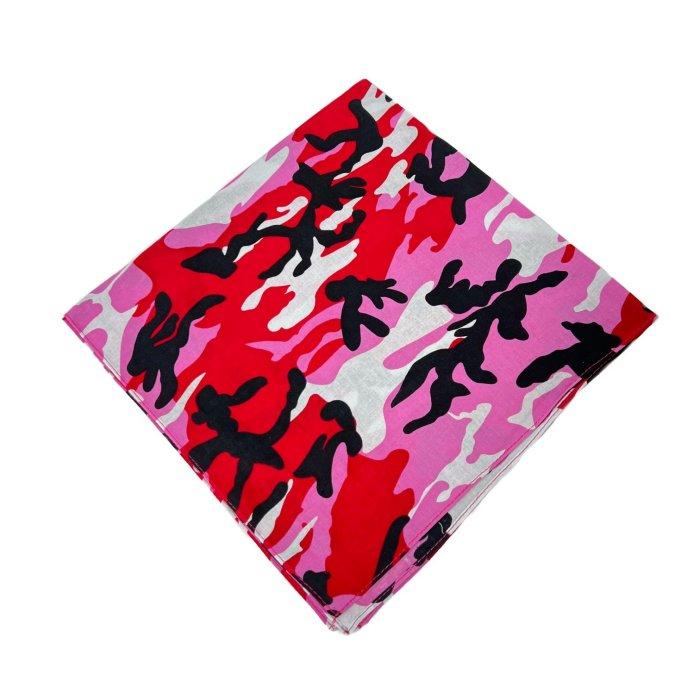 BANDANA-Pink/Red/Black Camo