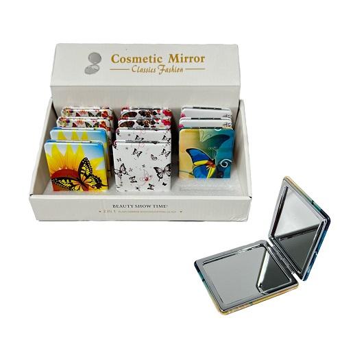 Folding Compact Mirror [Butterflies] 3.25''x2.5''