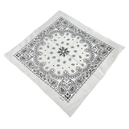 BANDANA-White Paisley Print