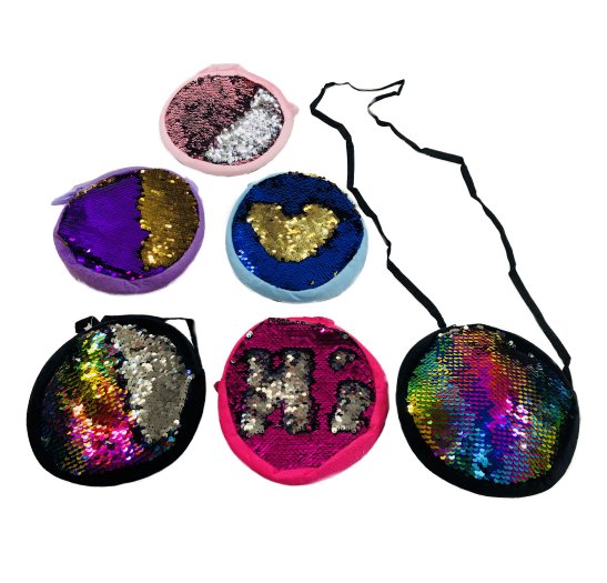 7'' Round Reversible Sequin PURSE [Crossbody]