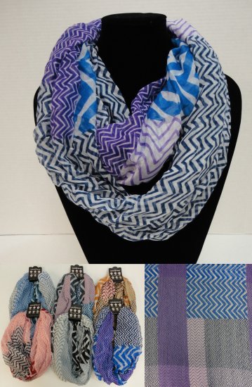 Extra-Wide Light Weight Infinity SCARF [Mixed Chevron]