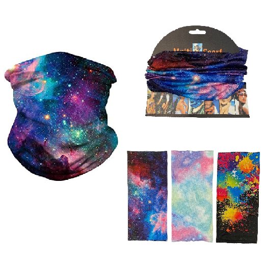 *Multi Functional Headgear Gaiter Buff [Galaxy]