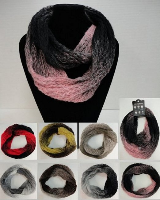 Knitted Infinity SCARF [Color Fade]