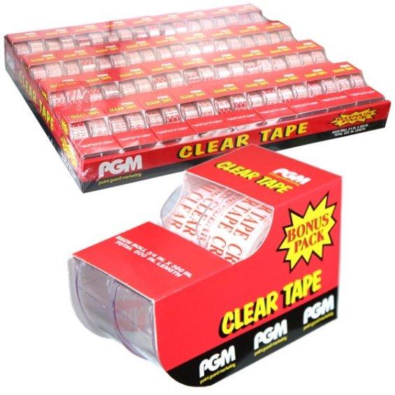 Heavy-Duty Box Sealing Tape, 3, 6ct, clear