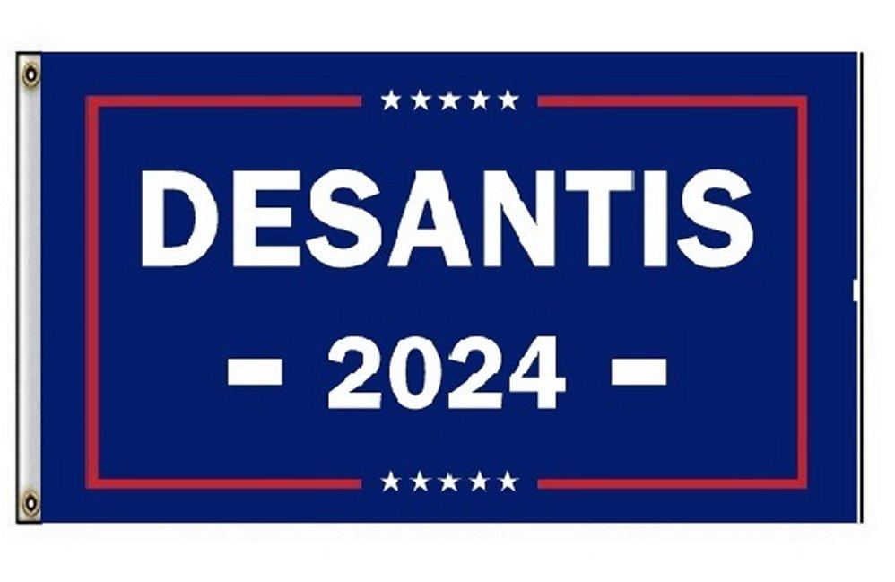 #DESANTIS 3'X5' FLAG 2024 [Blue Background]