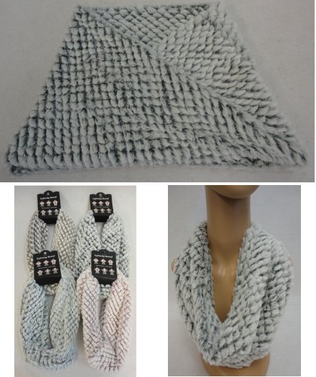 Plush Infinity Scarf [DIAMOND Pattern]