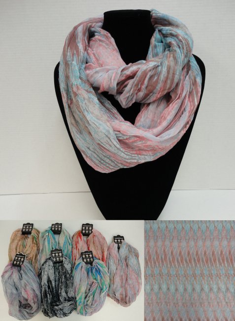 Extra-Wide Light Weight Infinity SCARF [Color Streak]