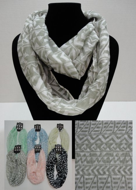 Light Weight Infinity SCARF [Pattern Print]