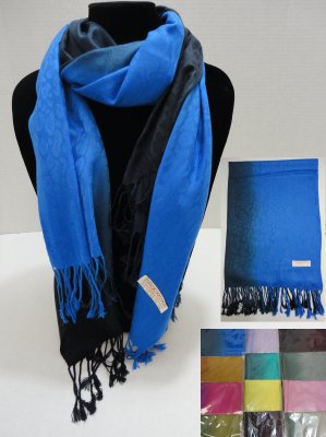 Fashion PASHMINA with Fringe--Color Fade Cheetah Print