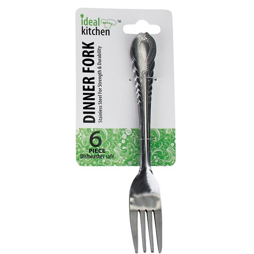 6pc Stainless STEEL Dinner Forks