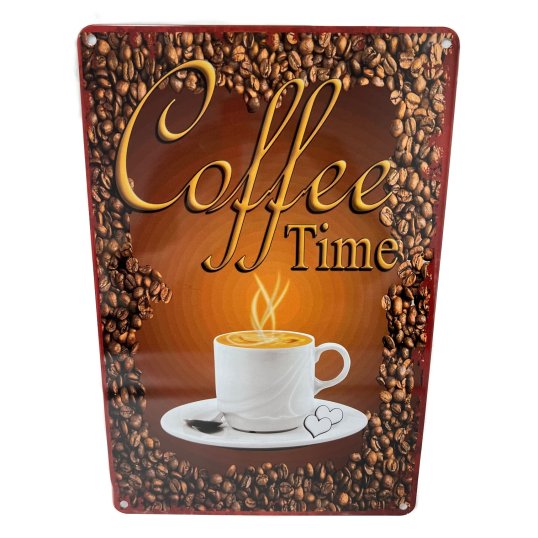 11.75''x8'' Metal Sign- COFFEE Time