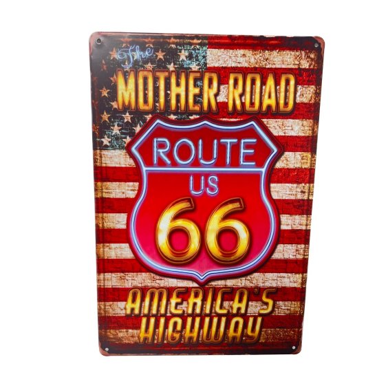 11.75''x8'' Metal Sign- Mother Road/ROUTE 66/America's Highway