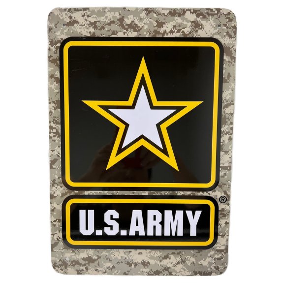 11.75''x8'' Metal Sign- LICENSED US Army Star
