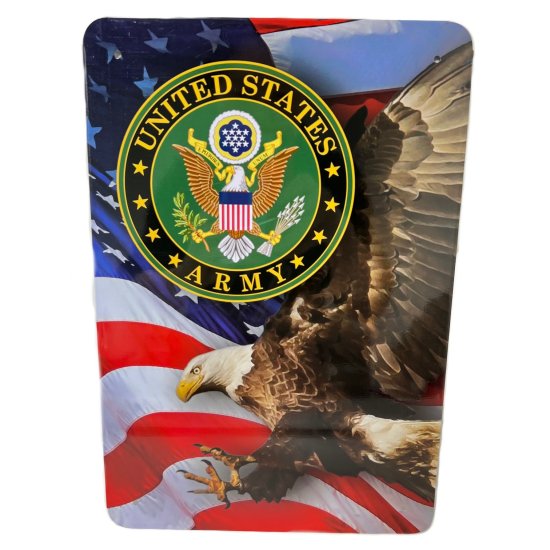 11.75''x8'' Metal Sign- LICENSED Army Seal [Eagle & Flag]