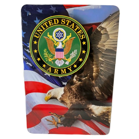 11.75''x8'' Metal Sign- Licensed Army Seal [Eagle & Flag]