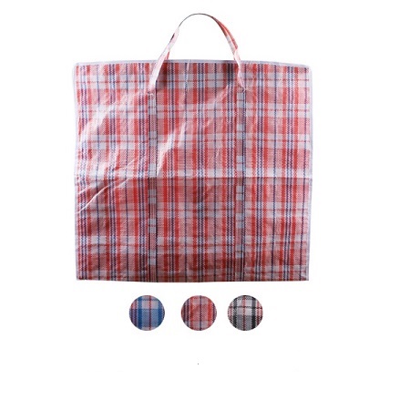 Large Zippered Shopping Bag [Plaid]