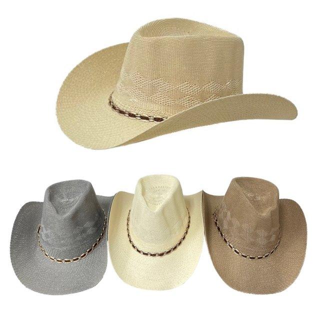 Gray/Tan Summer Mesh COWBOY HAT