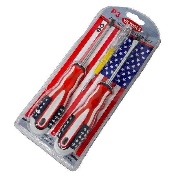 8.5'' 2pc Flag Screwdriver with Bonus Mini Screwdriver