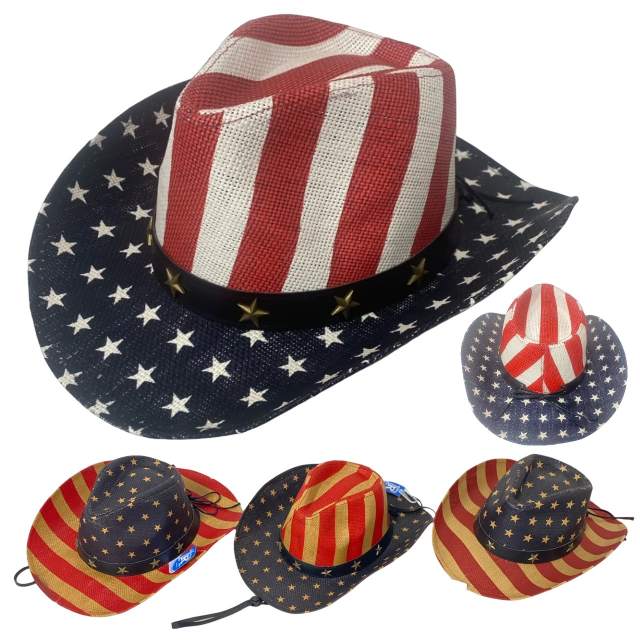 Americana COWBOY HAT [Stars and Stripes] HATband with Stars