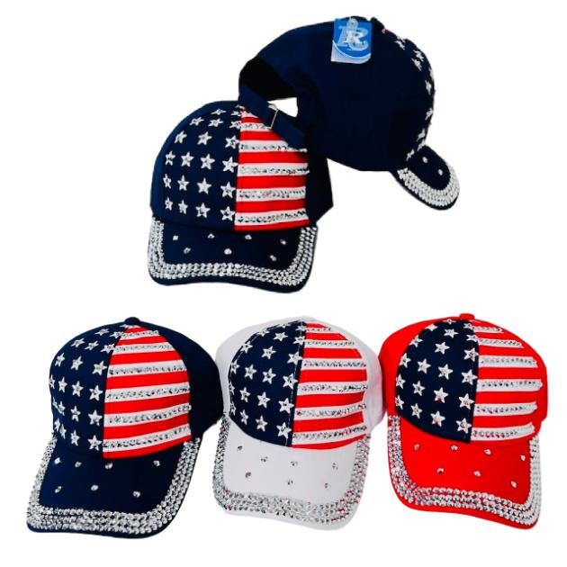 Bling Rhinestone Hat [FLAG]