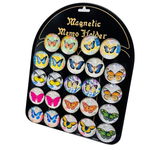 1.5'' Round Dome MAGNETS [Butterflies] with Display Board