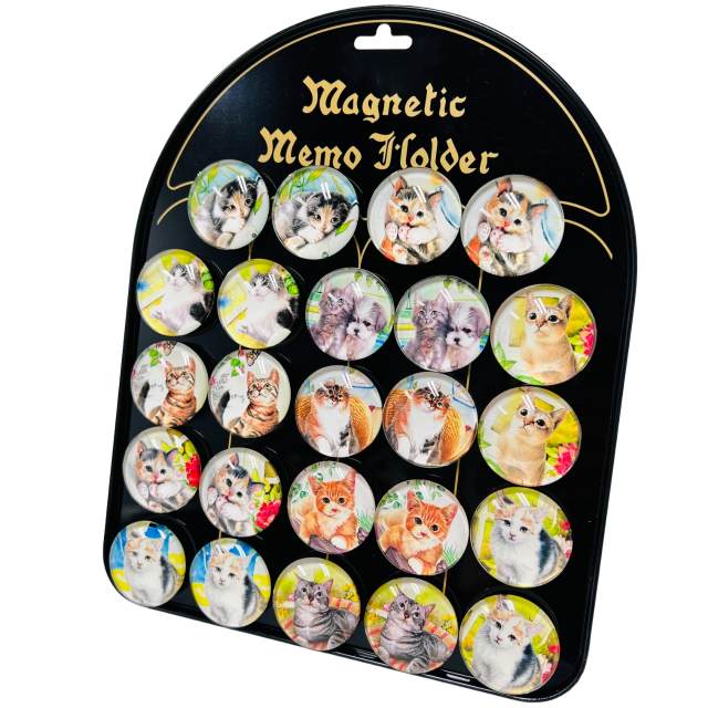 1.5'' Round Dome Magnets [Cat] with Display Board]