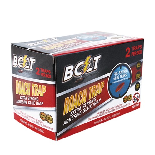 2pk Bolt Pre-Baited Roach Traps [Peanut SCENTED]