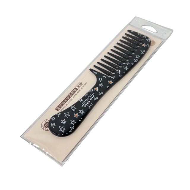 8.5'' PrintEd WidE Tooth HAndlEd Comb [STAR]