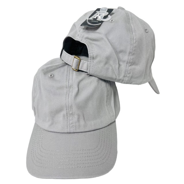 Dad Hat: LT GRY 100% Cotton VINTAGE Washed (Buckle) Unisex
