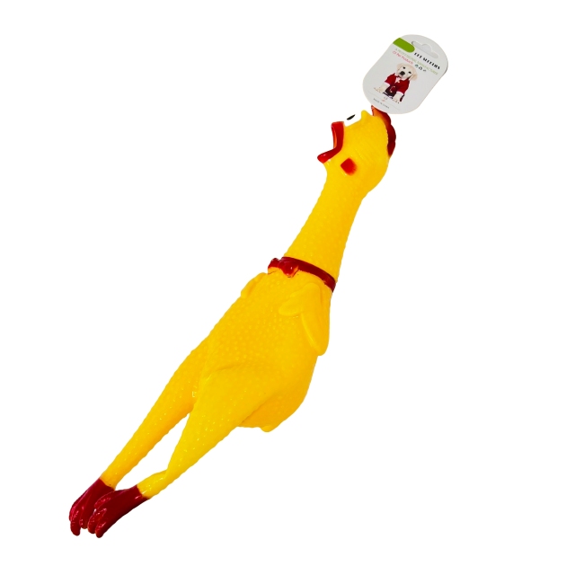 14'' Rubber Chicken Squeaky TOY