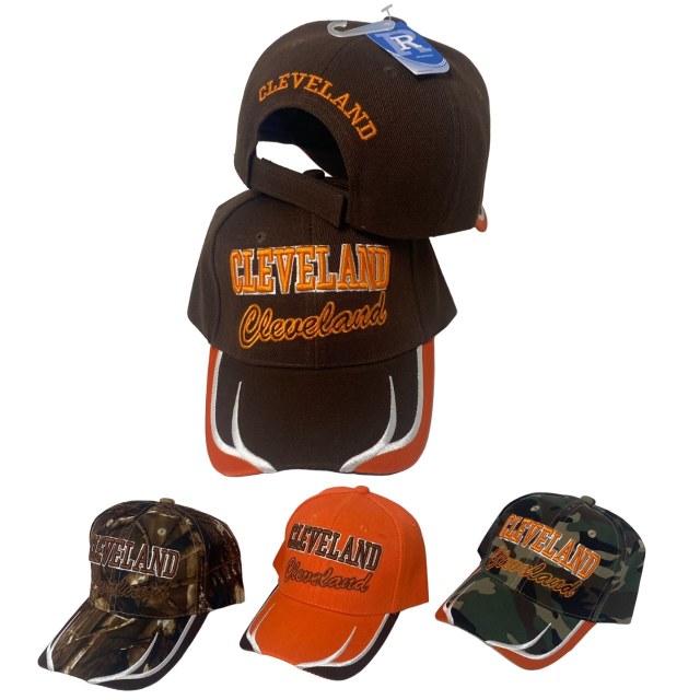 CLEVELAND B/O Hat [Block/Script Lettering] Embroidered Bill