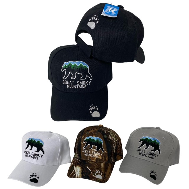 Great Smoky Mountains Hat [BEAR] *BEAR Print on Bill