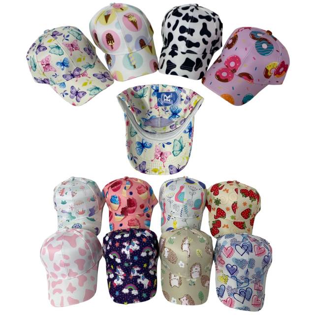 Girl's Cotton Ball Cap [ASSORTED Prints]