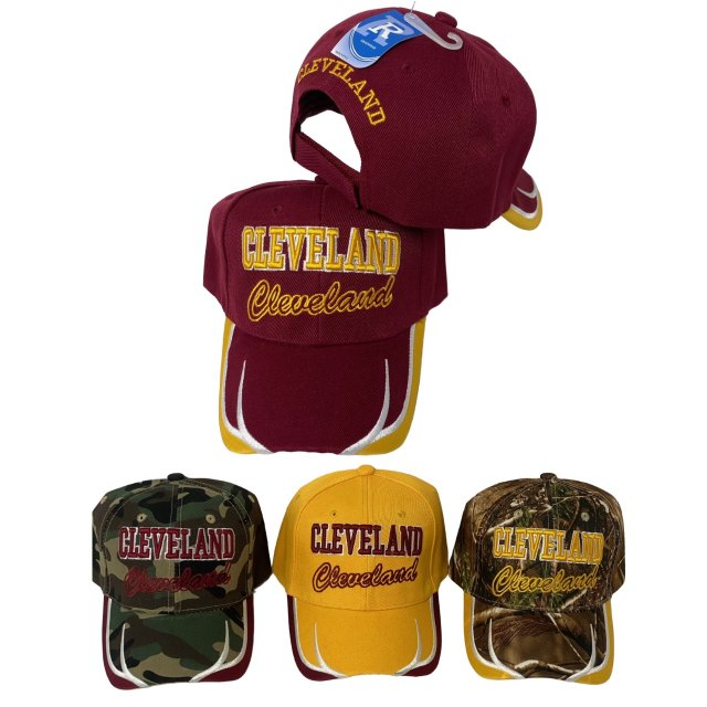 CLEVELAND W/G Hat [Block/Script Lettering] Embroidered Bill