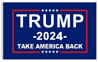 * . 3'X5' FLAG Trump 2024 TAKE AMERICA BACK!