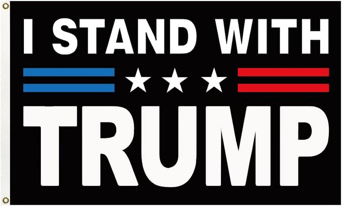 * . 3'X5' FLAG I STAND WITH TRUMP [Air Shipped]